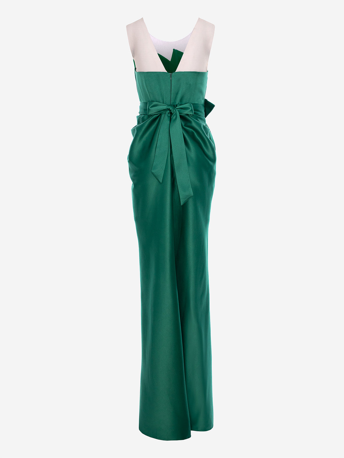 Satin-Finish Maxi Dress, Green 3
