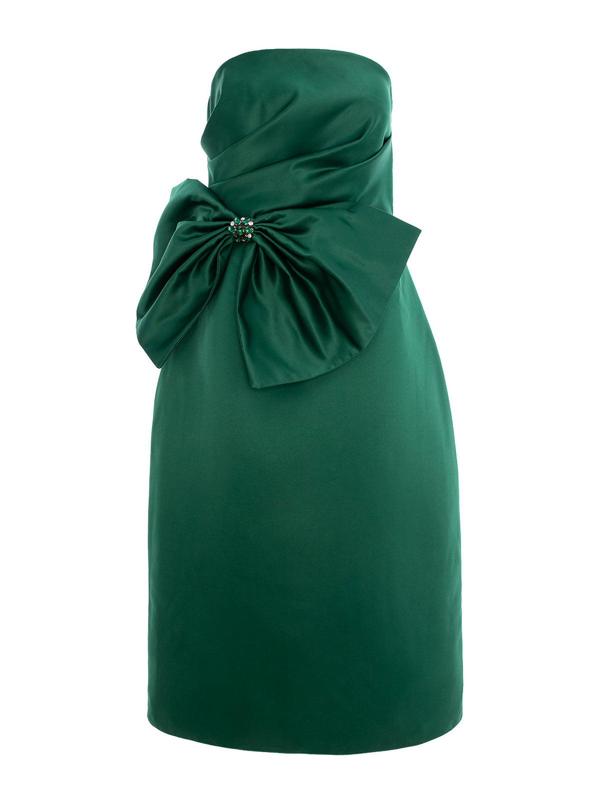 Midi Dress with Bow, Green 3