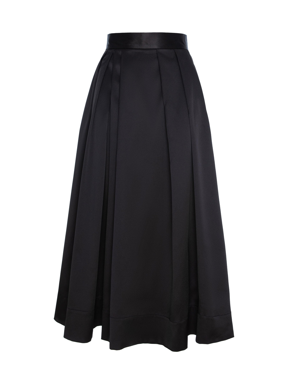 Flared Skirt with Side Pockets, Black 3
