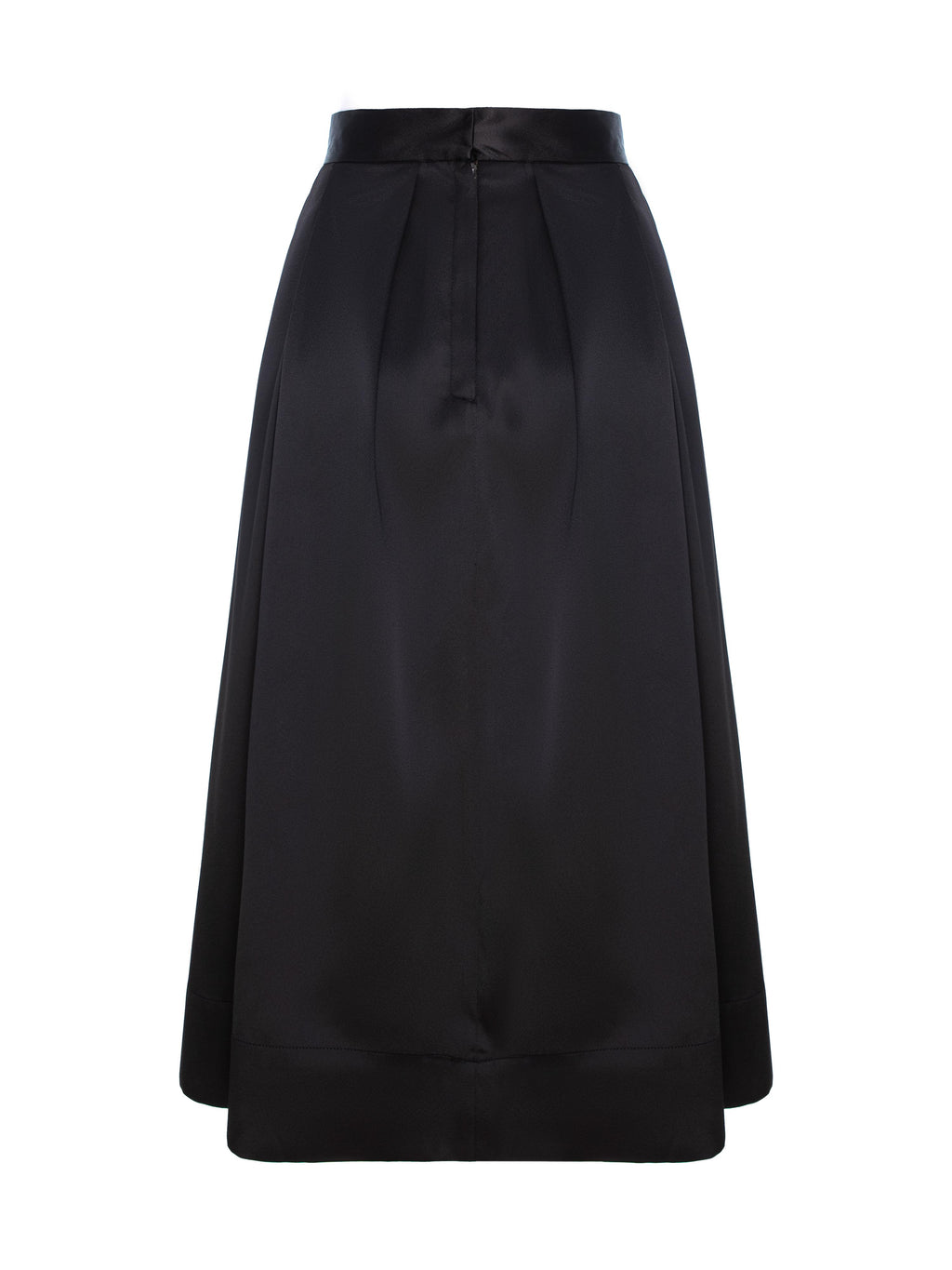 Flared Skirt with Side Pockets, Black 5