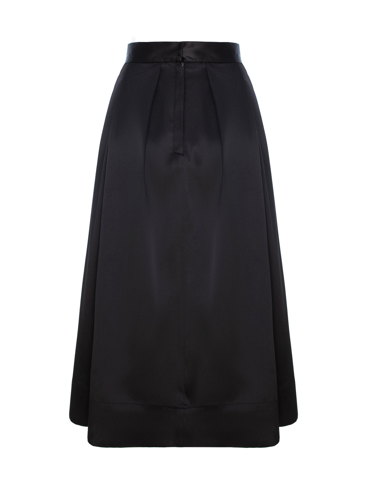 Flared Skirt with Side Pockets, Black 5