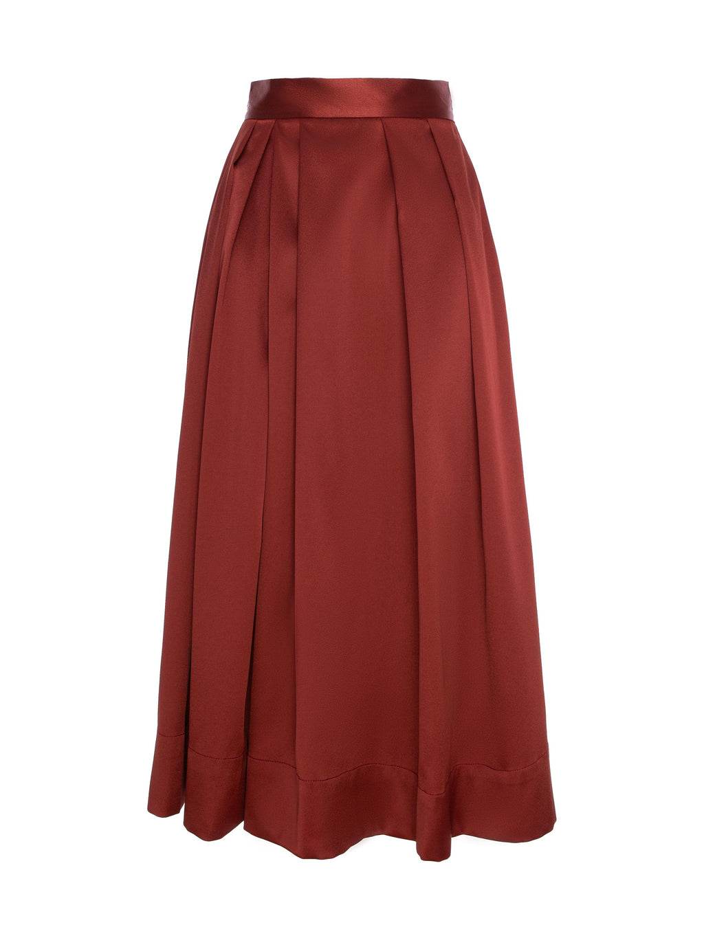 Flared Skirt with Side Pockets, Caramel