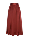 Flared Skirt with Side Pockets, Caramel