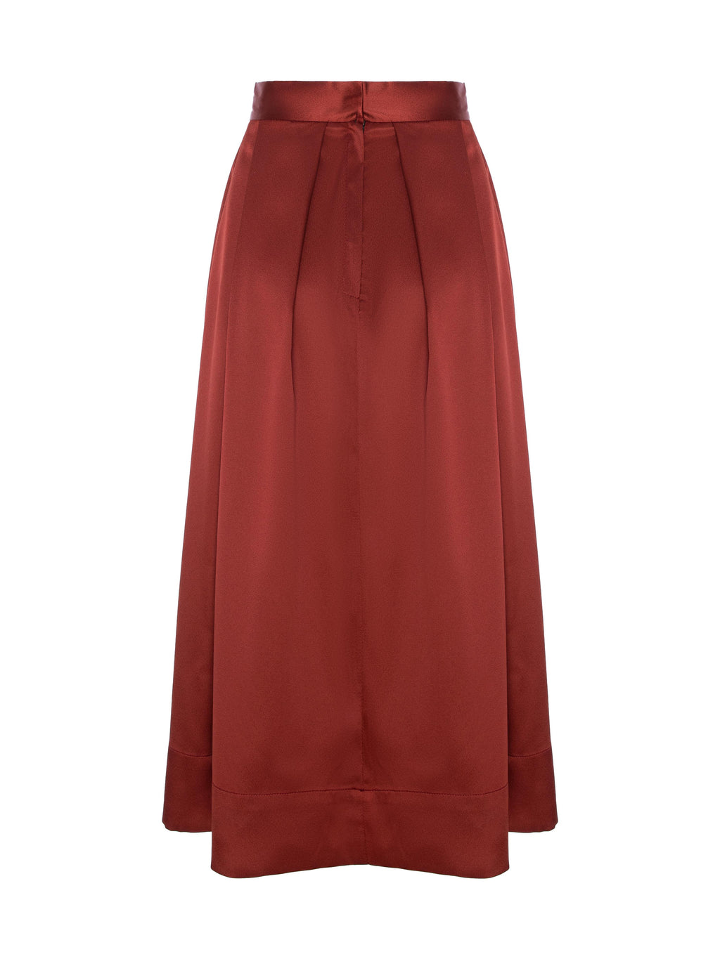 Flared Skirt with Side Pockets, Caramel 2