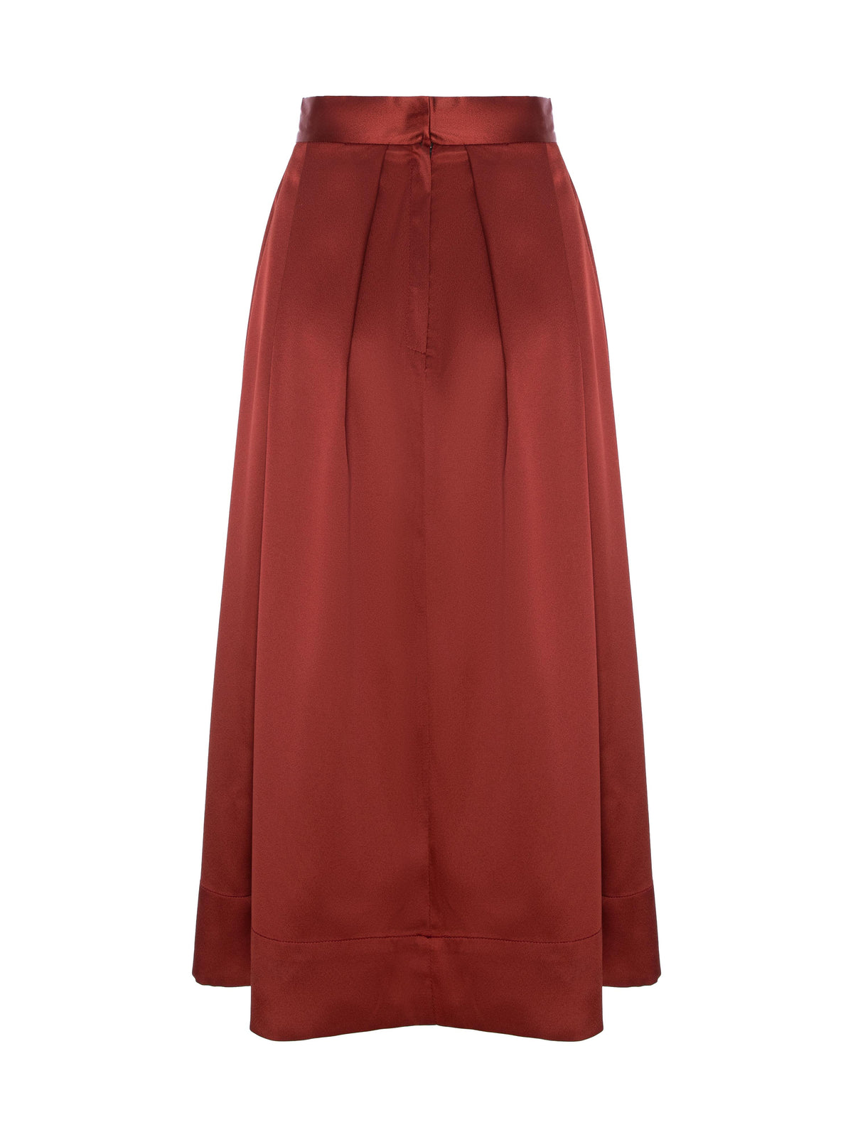 Flared Skirt with Side Pockets, Caramel 2