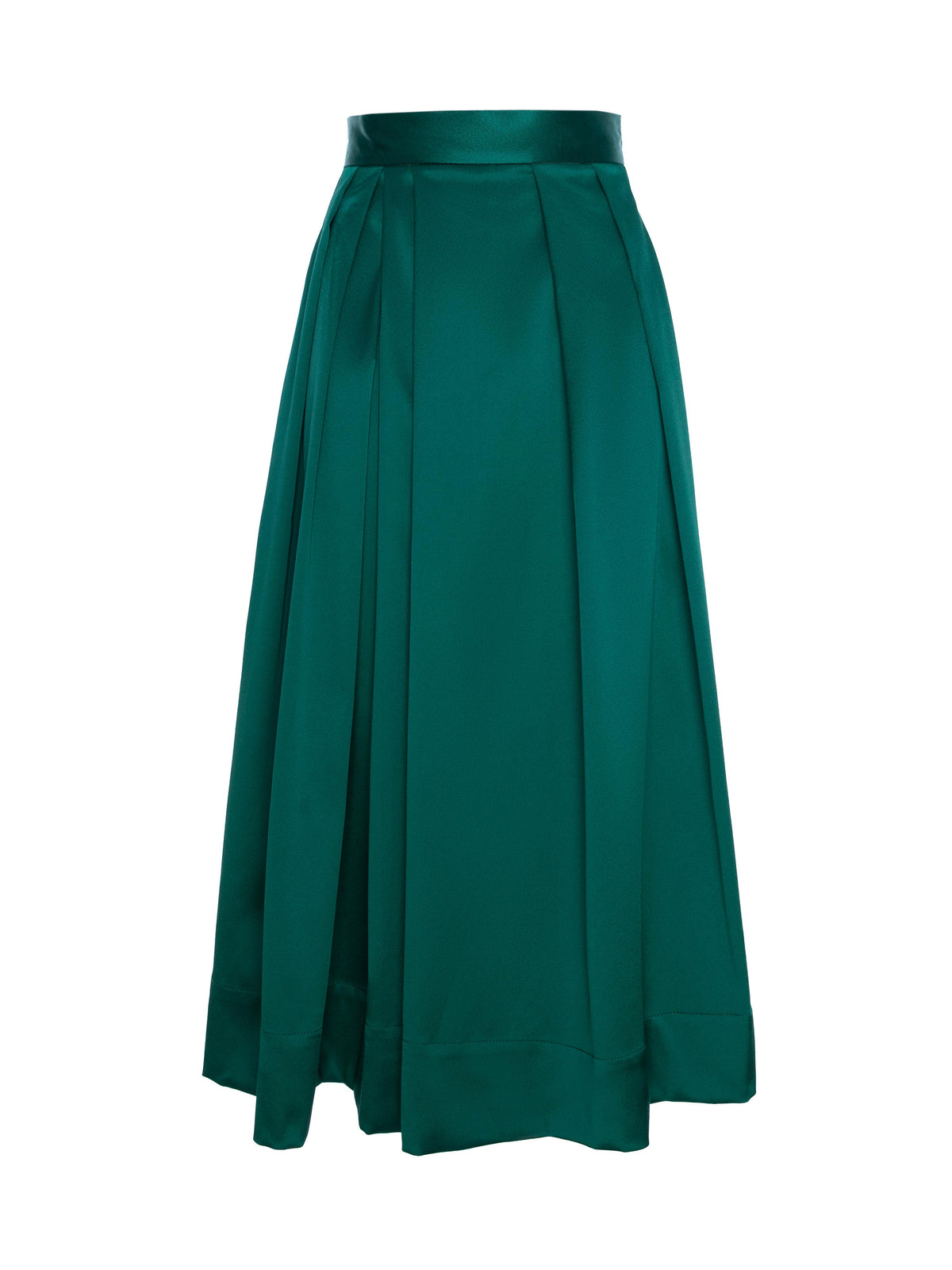 Flared Skirt with Side Pockets, English Green 2