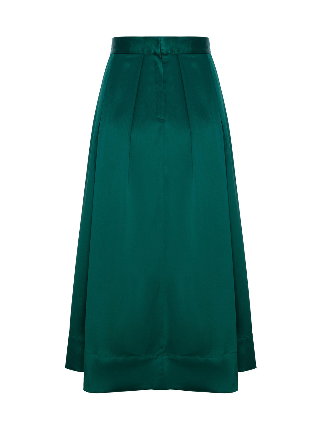 Flared Skirt with Side Pockets, English Green 3