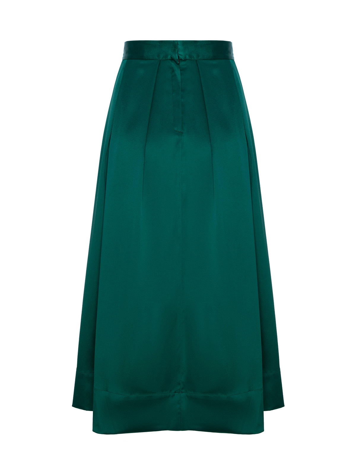 Flared Skirt with Side Pockets, English Green 3