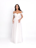 Tulle Maxi Dress, Optic White
