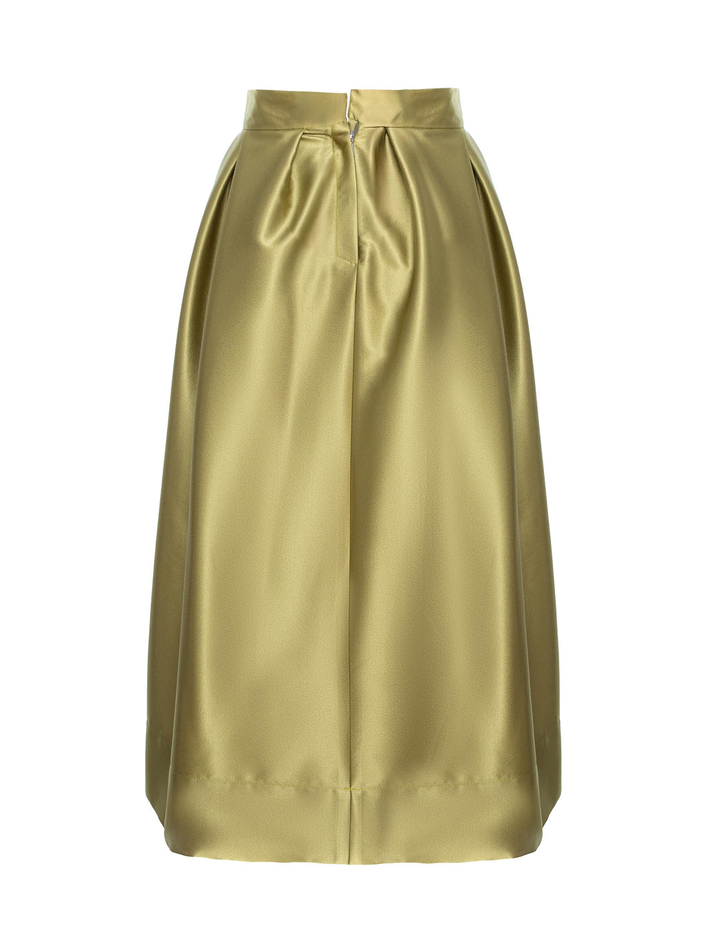 Flared Skirt with Side Pockets, Olive Green 3