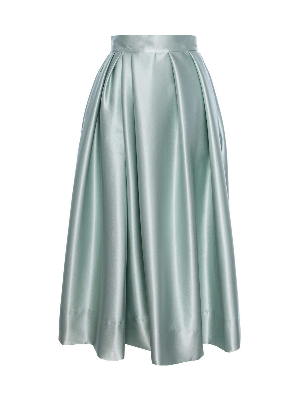 Flared Skirt with Side Pockets, Petrol Blue 2