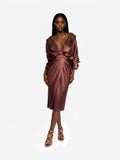Evening dress, Brown