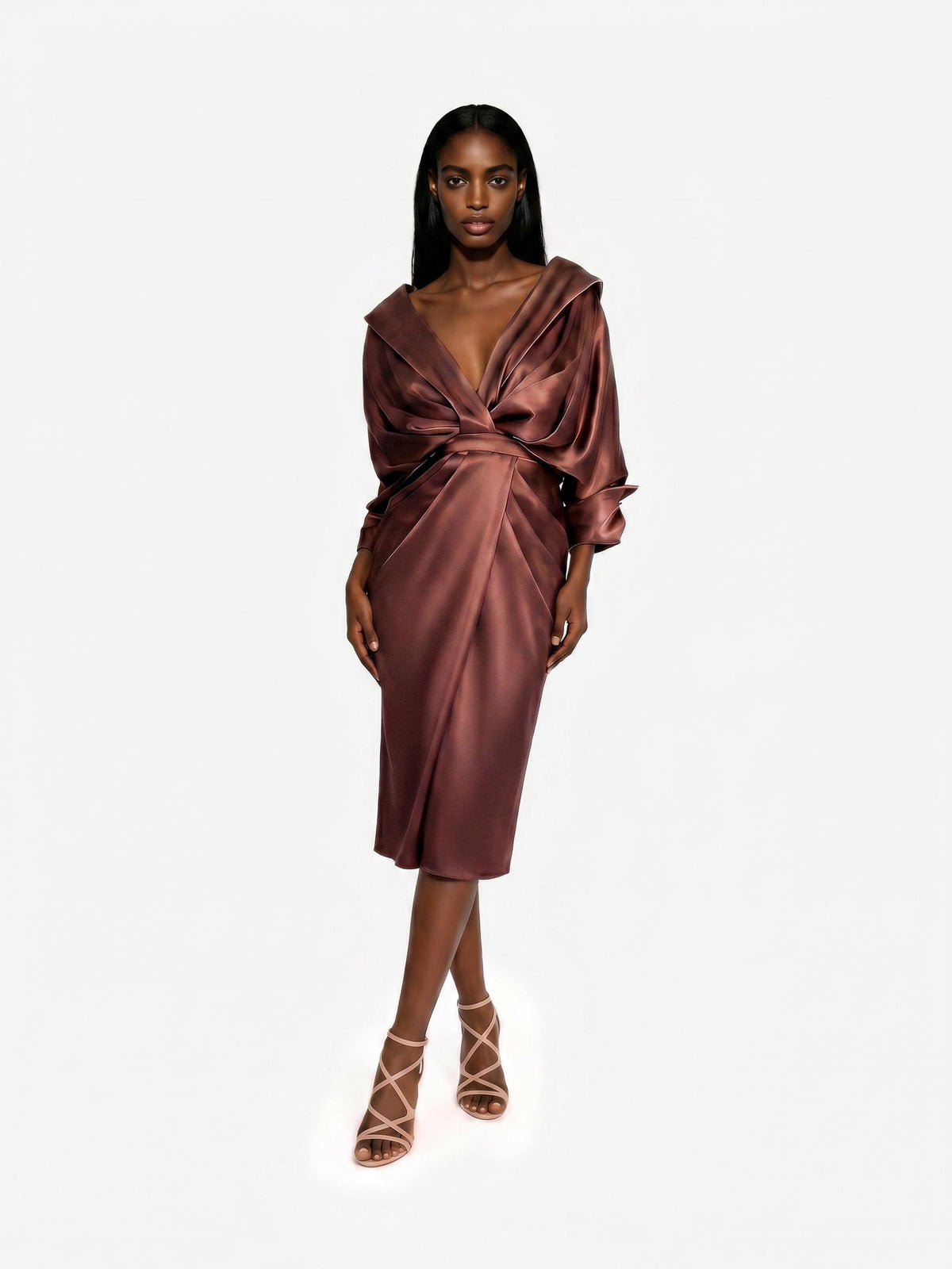 Evening dress, Brown