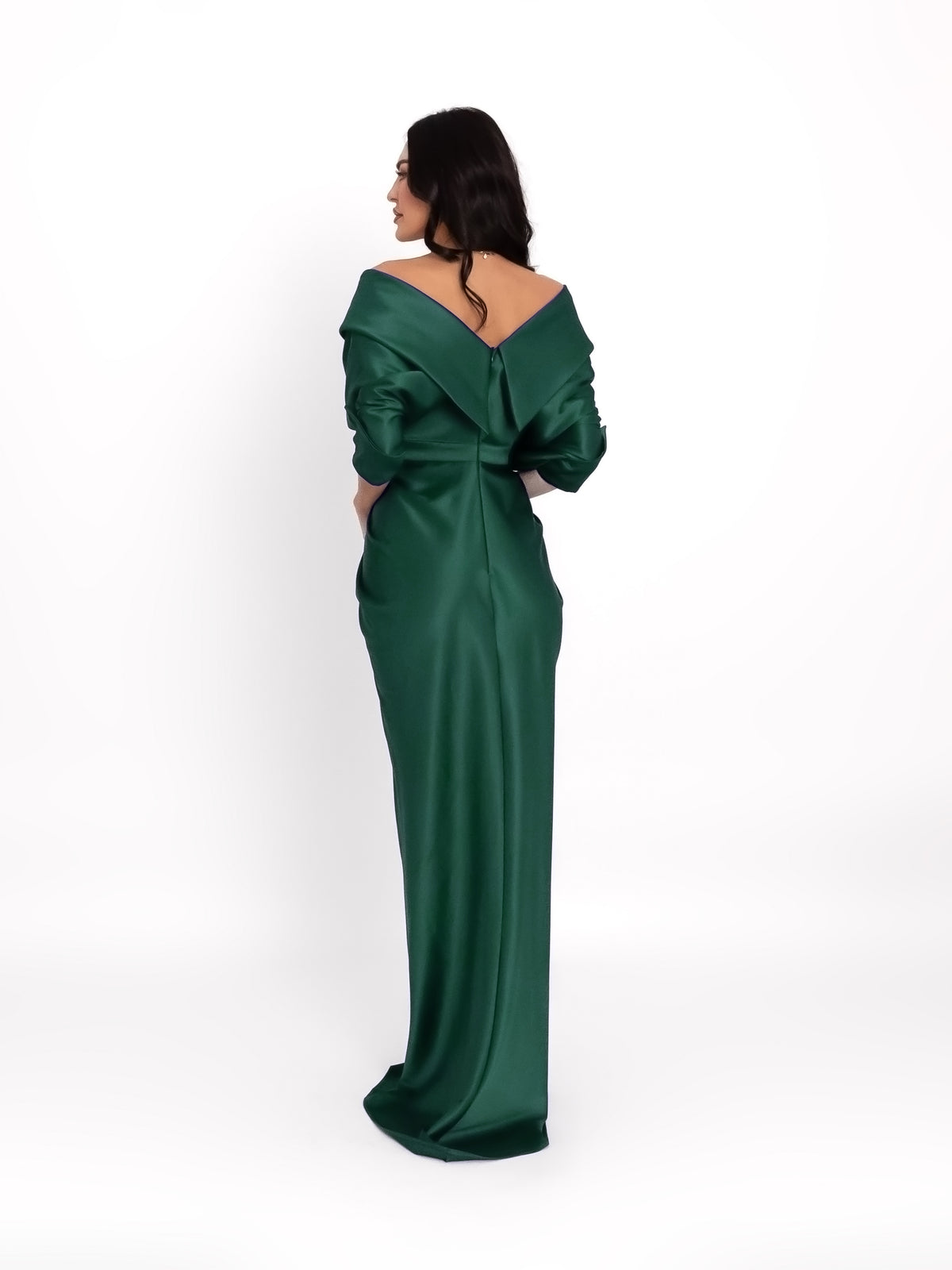 Maxi Dress with V-Neckline, English Green 4