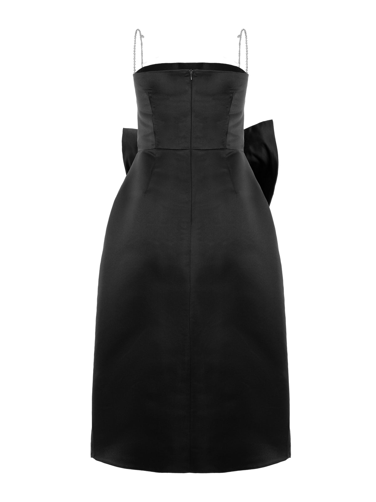 Dress with Oversized Bow Appliqué, Black 2
