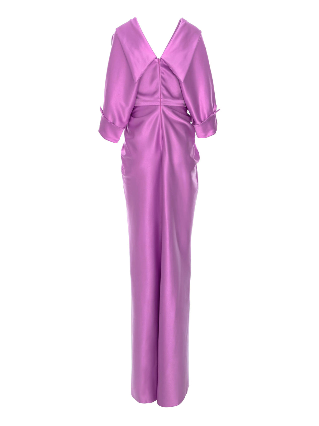 Satin Maxi Dress with Off-the-Shoulder Neckline, Lilac 5