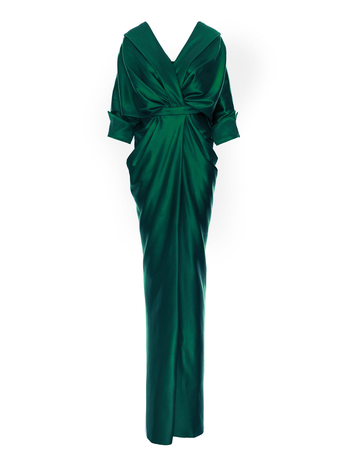 Maxi Dress with V-Neckline, English Green 3