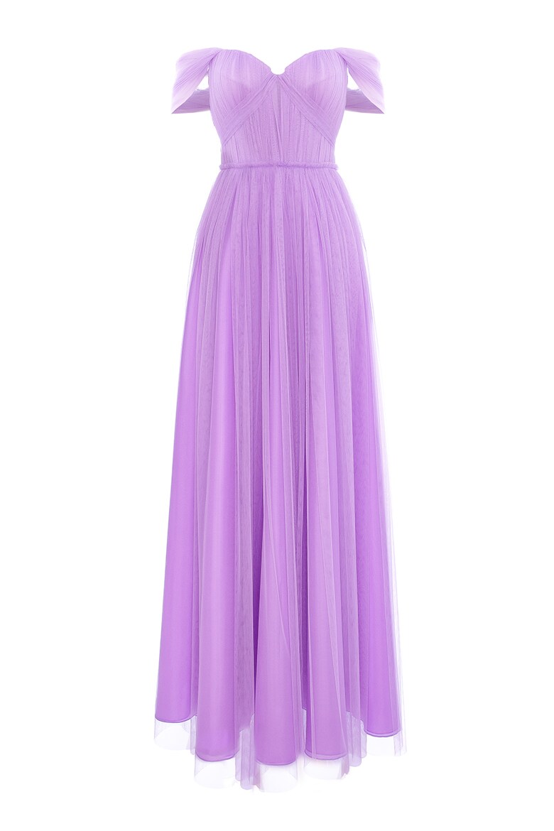 Maxi Dress with Off-the-Shoulder Neckline, Amethyst 4