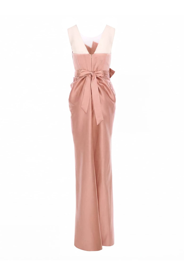 Satin-Finish Maxi Dress, Pink 5