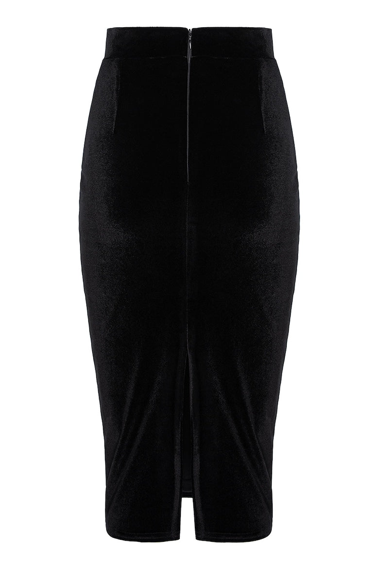 Velvet Four-Piece Set: Dress, Trousers, Top and Skirt, Black 11