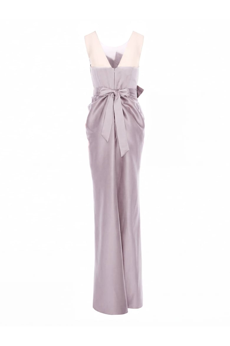 Satin-Finish Maxi Dress, Grey 4