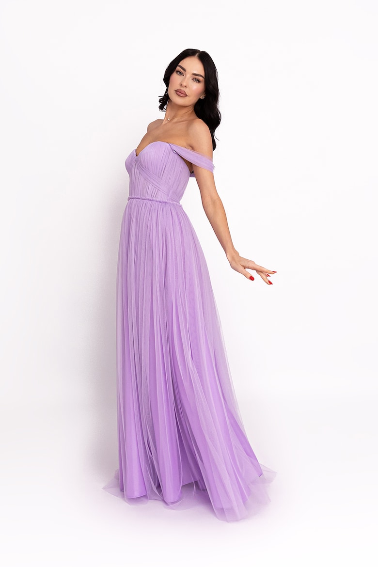 Maxi Dress with Off-the-Shoulder Neckline, Amethyst 2